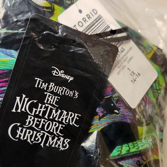 ❤️NWT VINTAGE TORRID NIGHTMARE BEFORE CHRISTMAS SKATER DRESS - HALLOWEEN - Picture 9 of 13